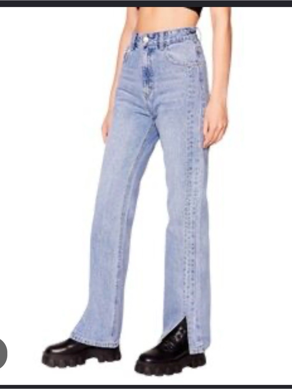 Nasty Gal Tall "Now or Never" Slit Jeans